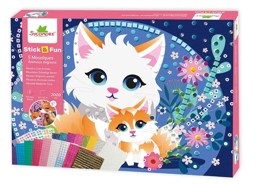 Stick'N Fun - Mosaics Cuddly Animals - 5y+