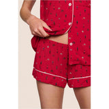Gisele Printed TENCEL Modal Shortie PJ Set, Red