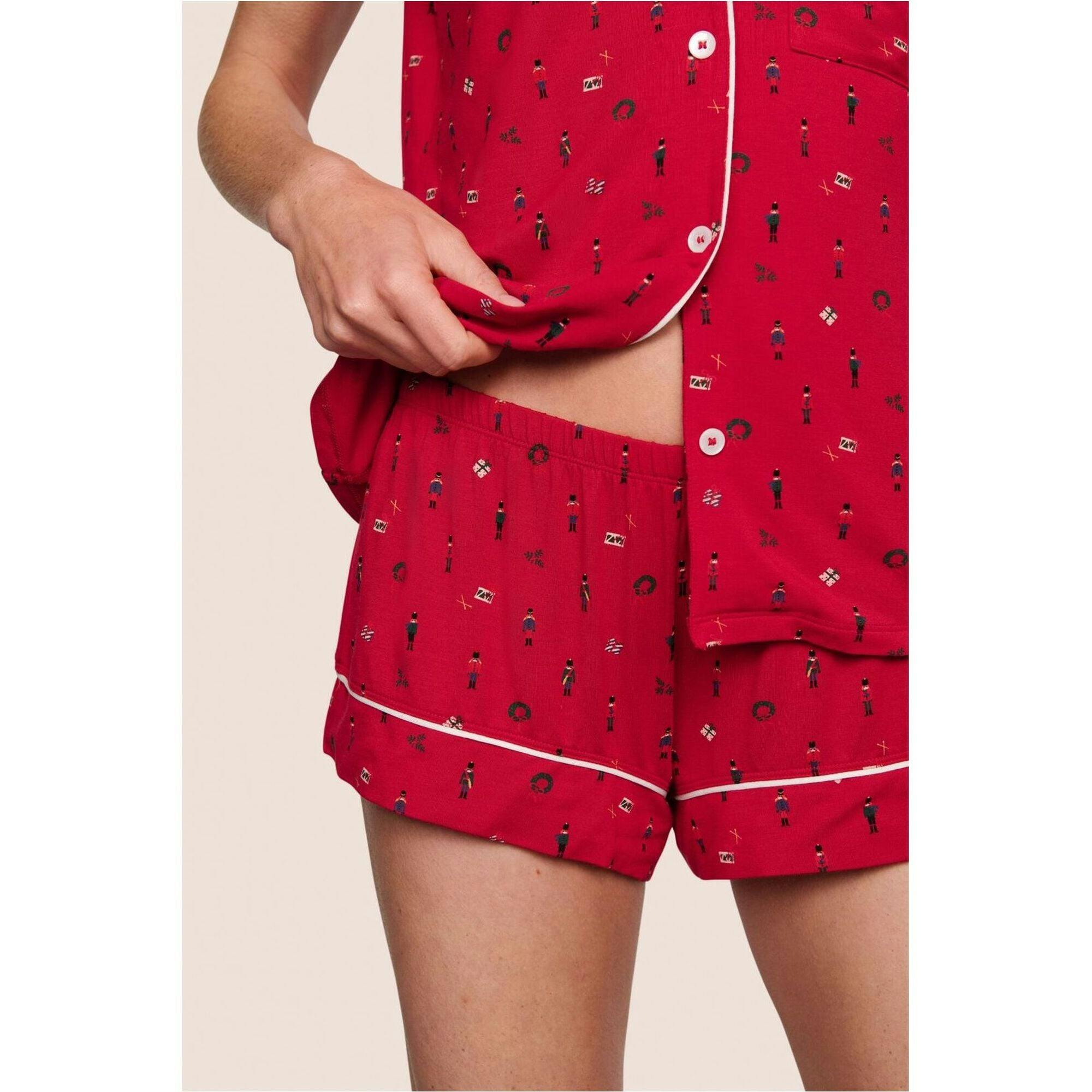 Gisele Printed TENCEL Modal Shortie PJ Set, Red