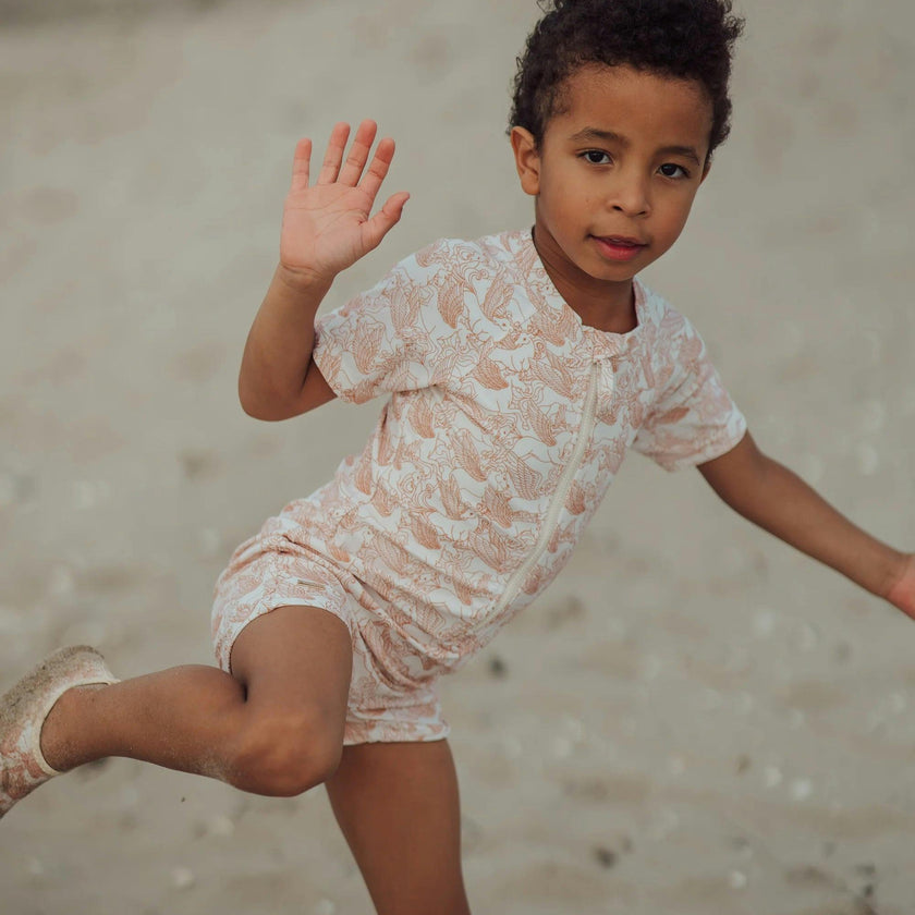 Short Sleeve Rashguard Swimsuit | UPF + Recycled - Pegasus