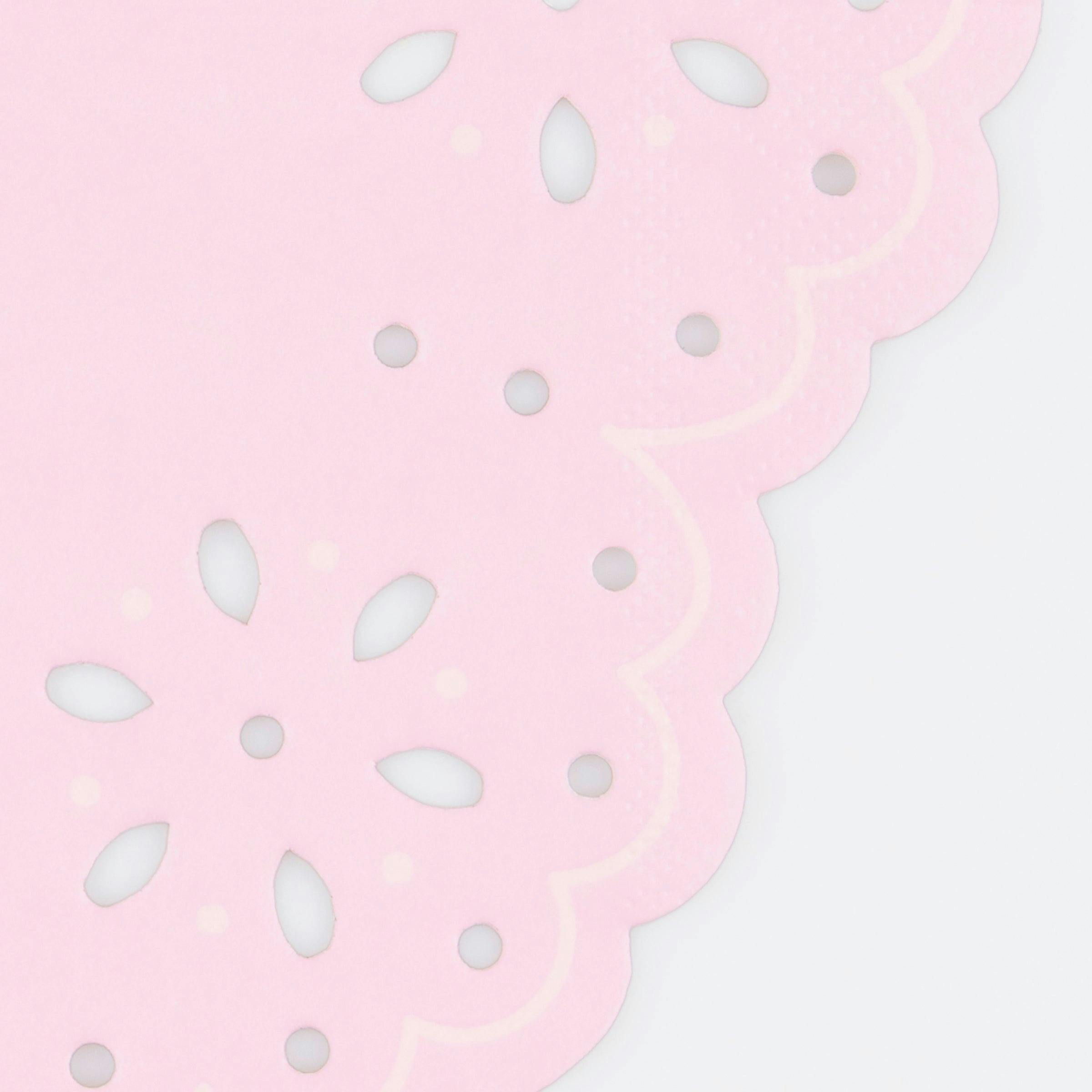 Broderie Anglaise Lace Multi Small Napkins