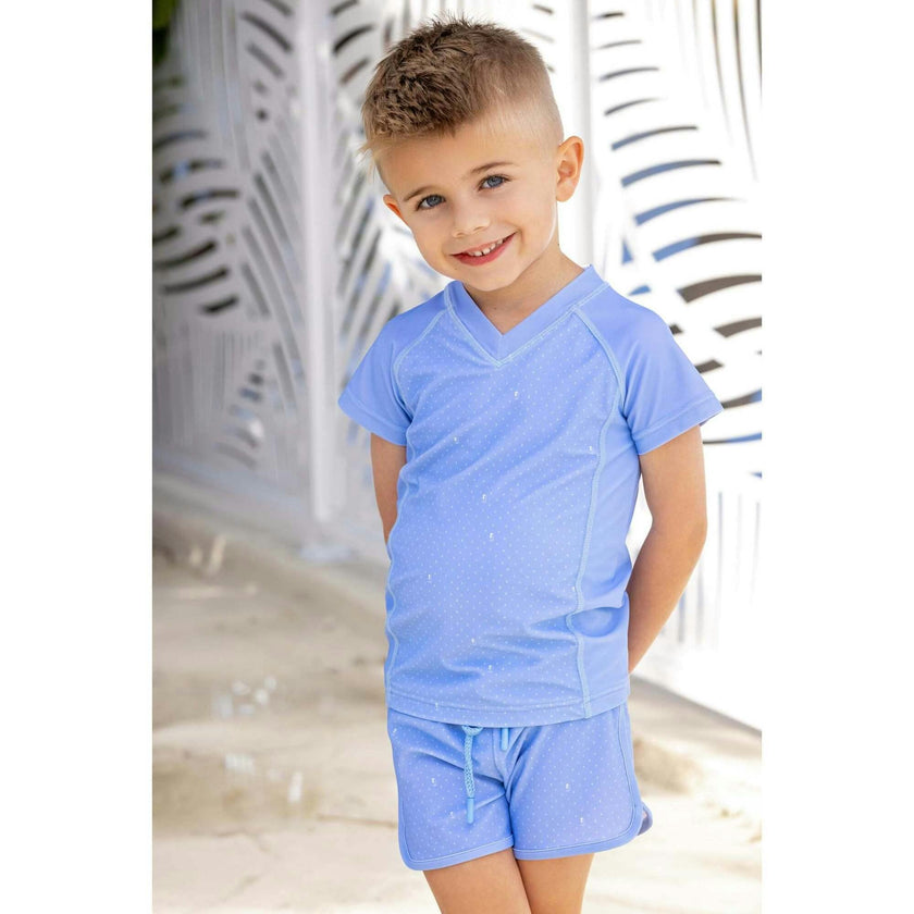 Sea Blue Emblem Swim Pants