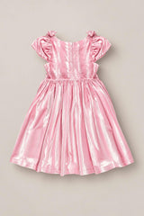 Mini Tiara Dress in Pink Velvet