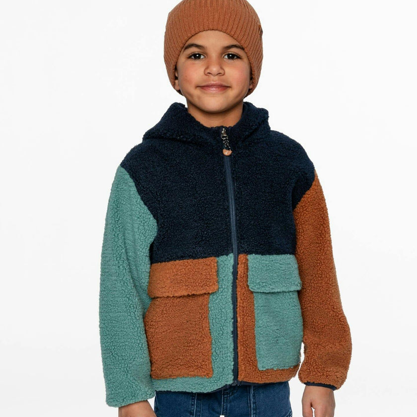 Sherpa Jacket Navy Colorblock