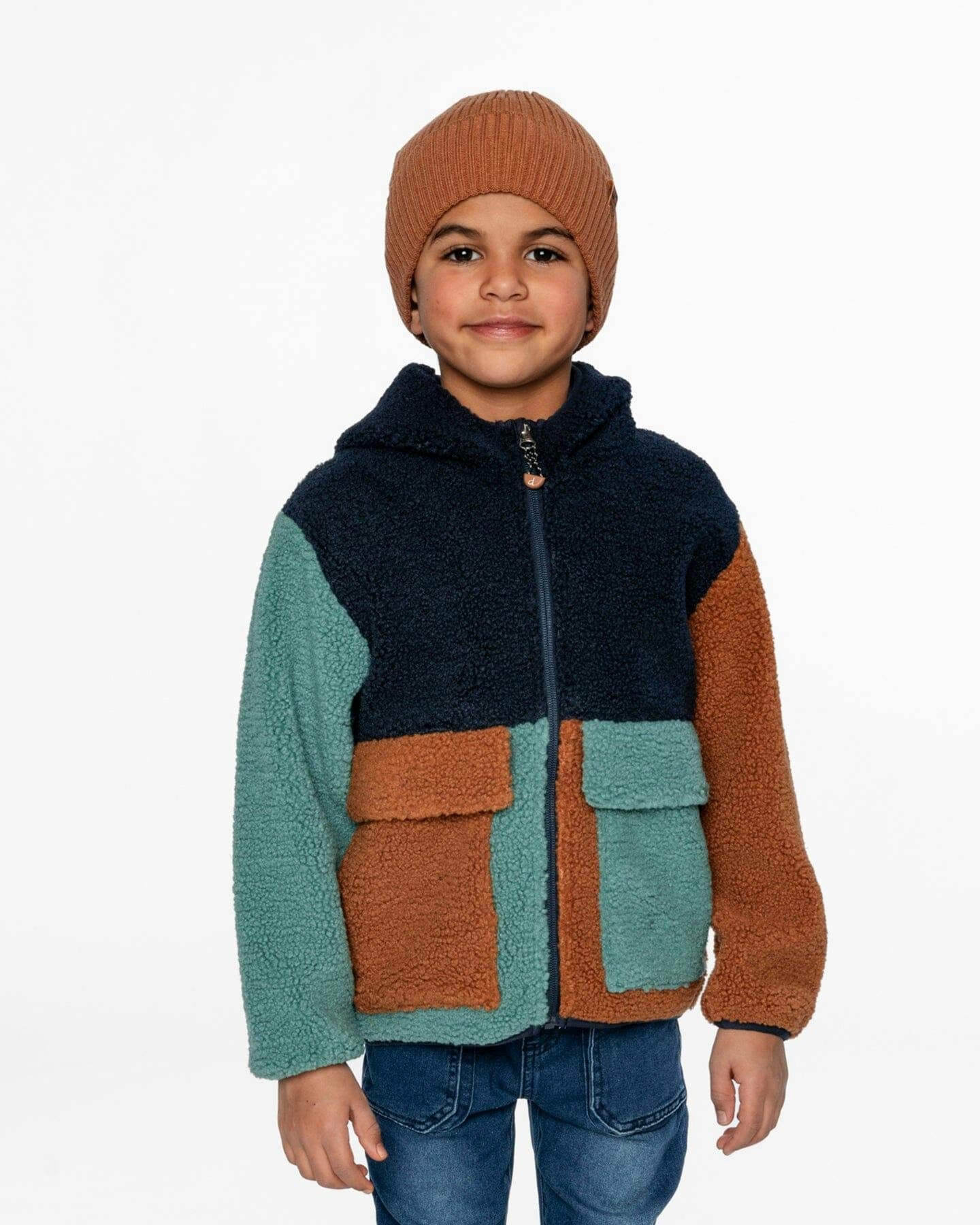 Sherpa Jacket Navy Colorblock