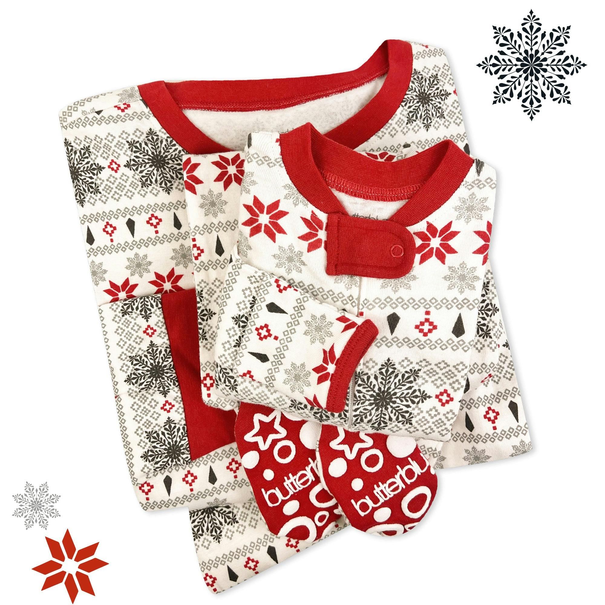 Matching Family Jammies Christmas Pajamas - Nordic Fair Isle Ivory