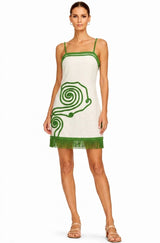 Halley Emerald Vine Mini Dress