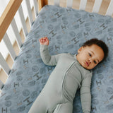 Premium Knit Fitted Crib Sheet - Starships