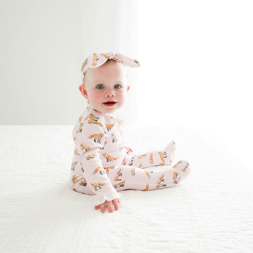 Pink Ruffle Footie