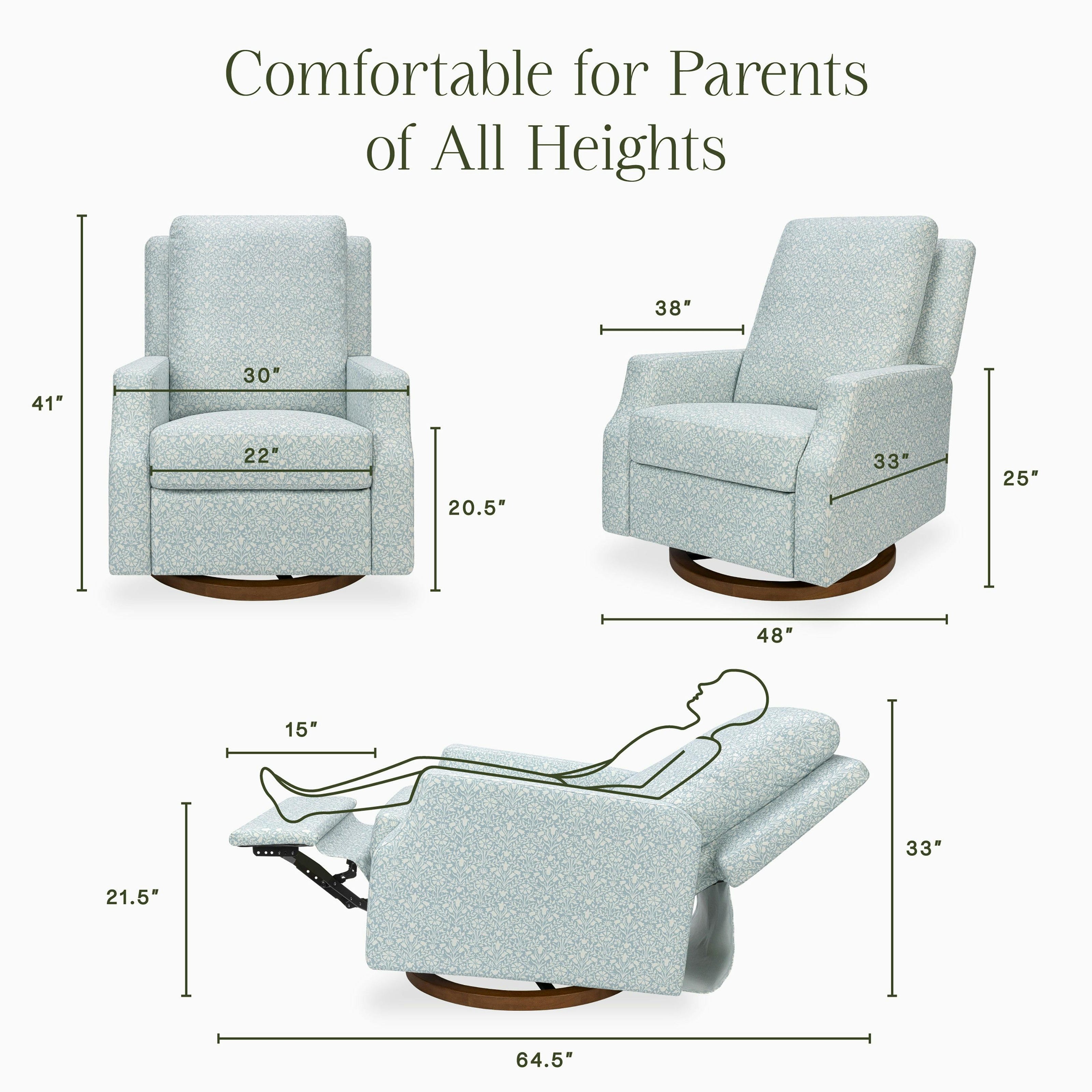 Namesake Morris & Co. x Namesake Crewe Recliner and Swivel Glider