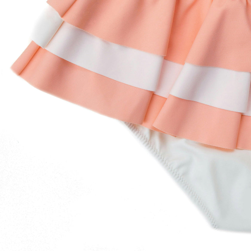 Amelia one piece in peach pink and ivory