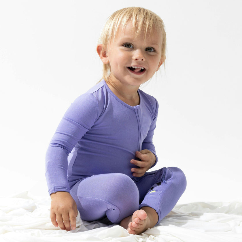 Poppin Purple Bamboo Convertible Footie