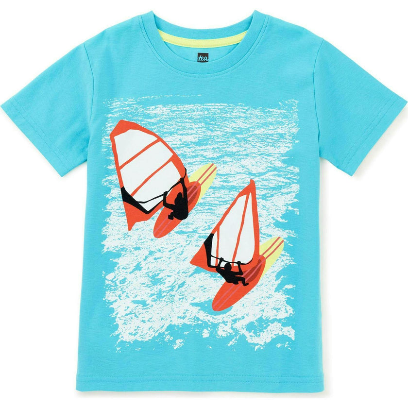 Wind Sailing Graphic Tee, Blue