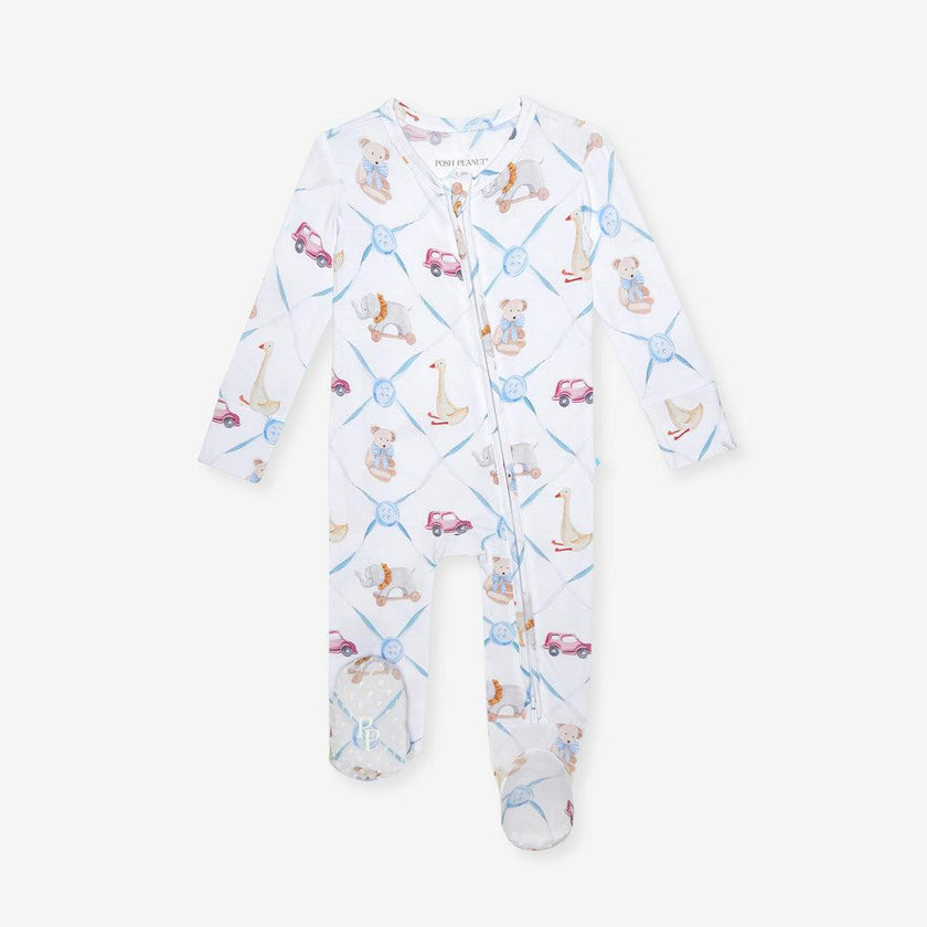 Oxford Footie Zippered One Piece