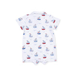 Bubbly Sailboats Blue - Polo Shortie
