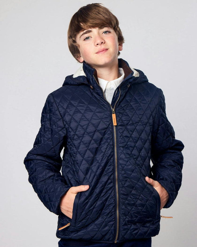 Kids Puffer Jacket in Navy Blue