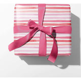 Pink Watercolor Stripes Gift Wrap
