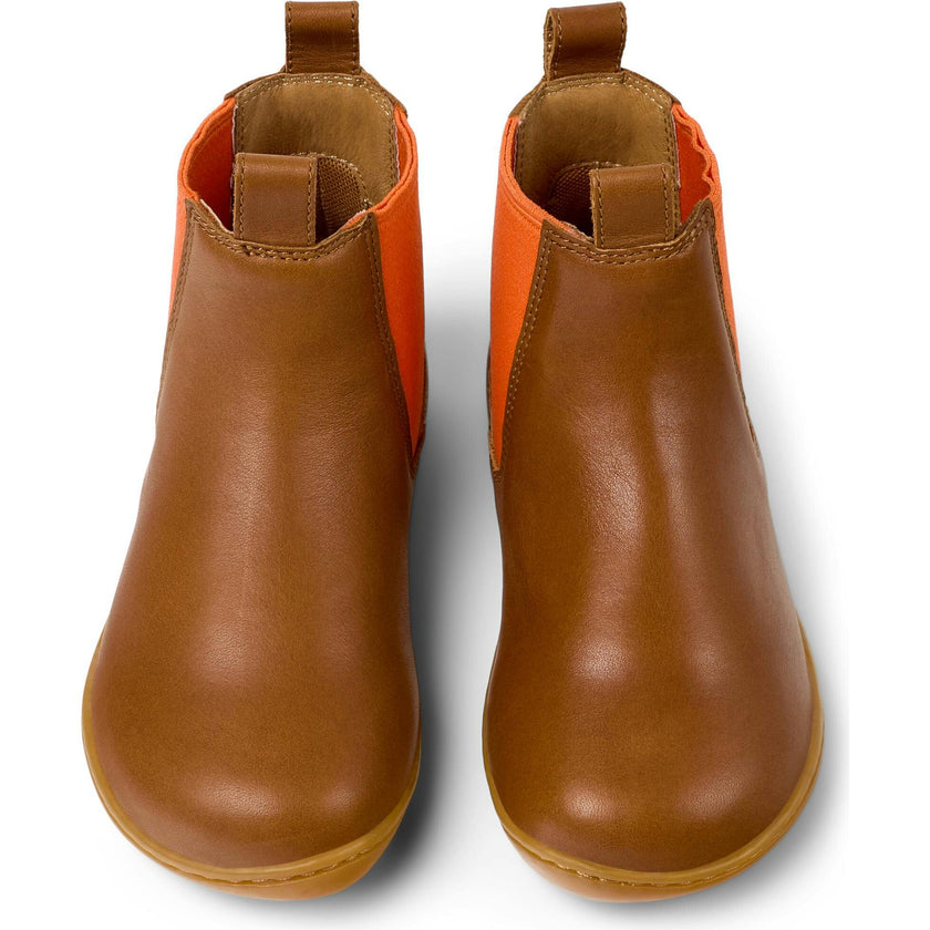 Kids Peu Leather Boots, Brown
