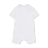 White Polo Baby Romper