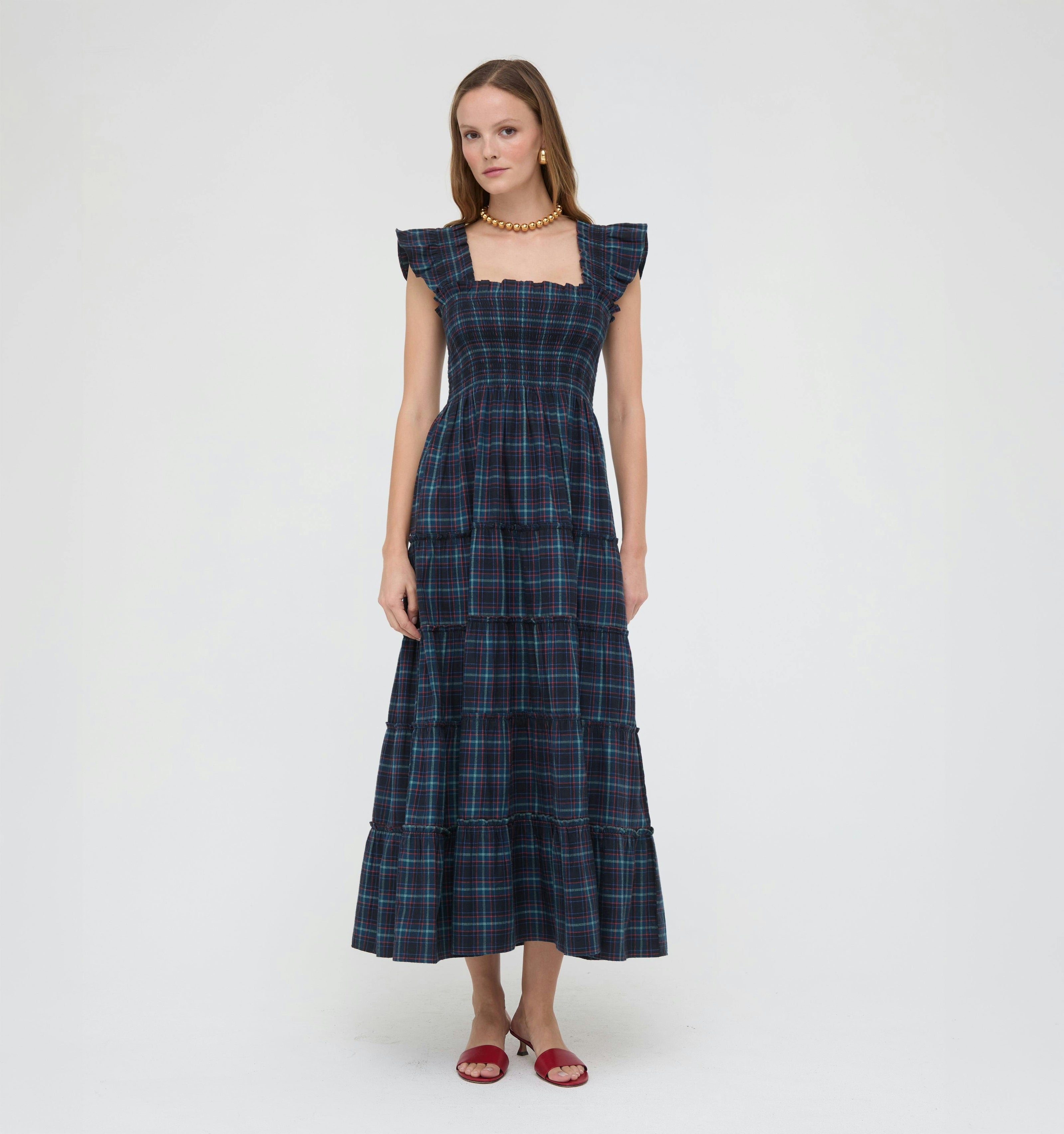 The Ellie Maxi Nap Dress - Jewel Tartan