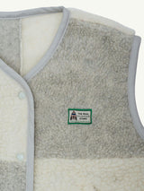 children's merino wool vest - cream & grey