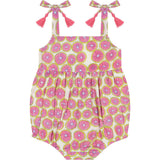 Zoe Shoulder Tie Citrus Romper, Prints
