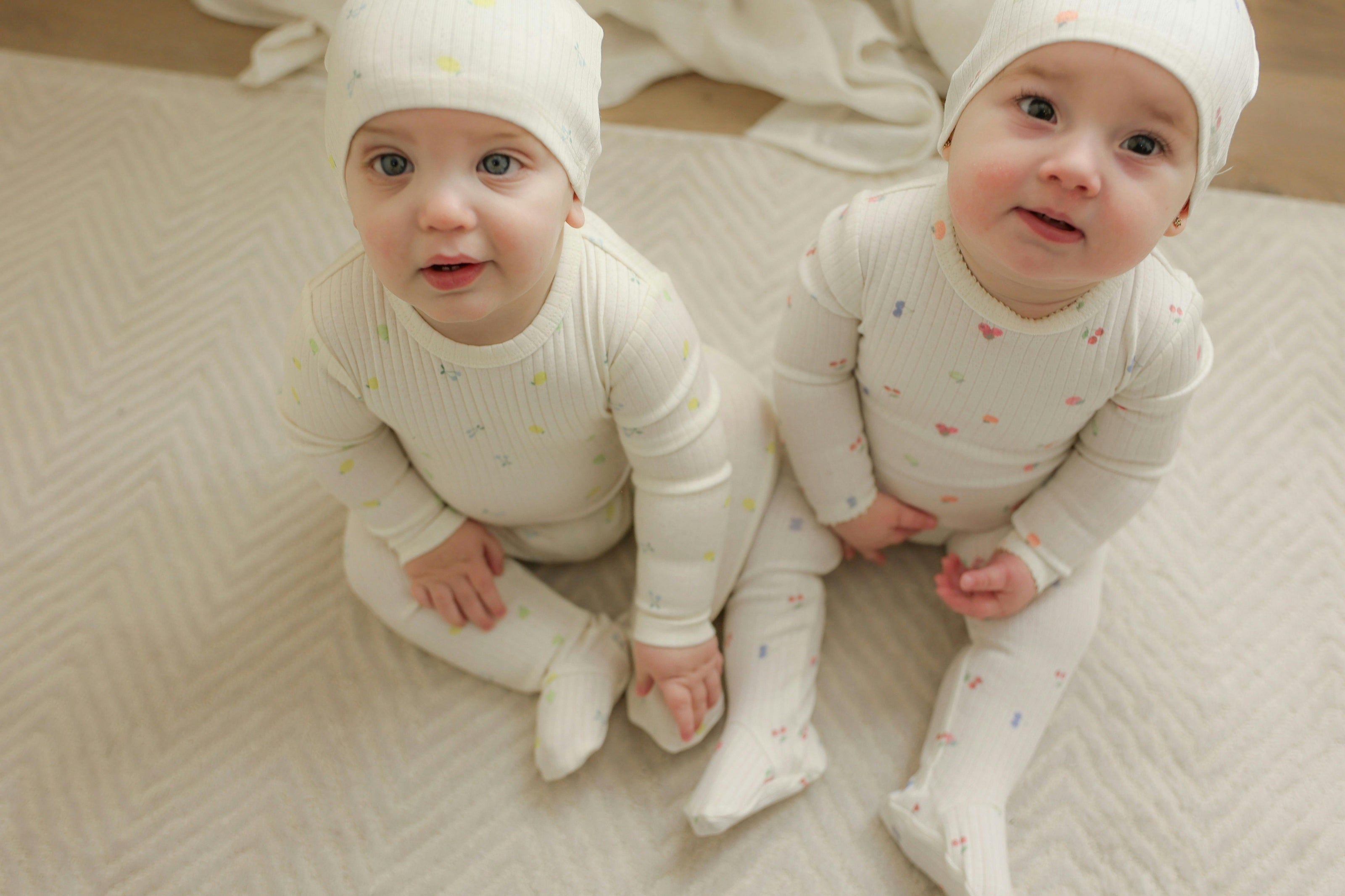Fruit Print Pointelle Onesie