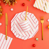 Candy Apple Frenchie Striped Small Plates