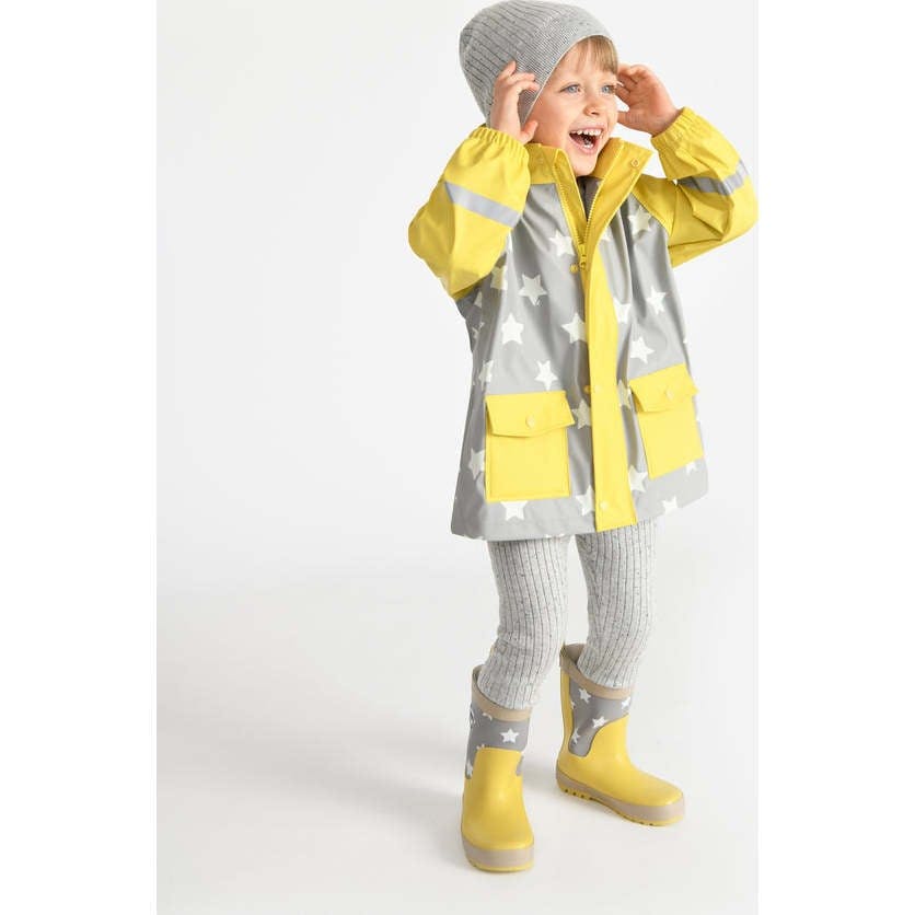 Stars Print Rain Hooded Jacket