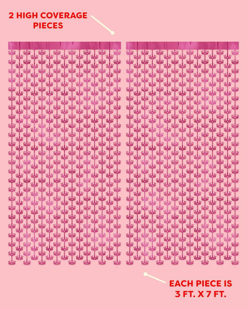 Princess Curtain - pink foil curtain