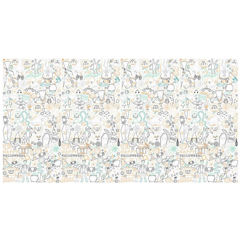 Halloween Color In Activity Tablecloth