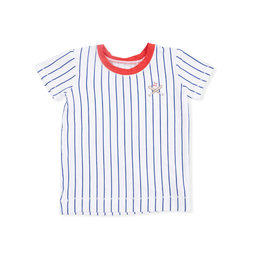 Baseball Stripe - Loungewear Short Set