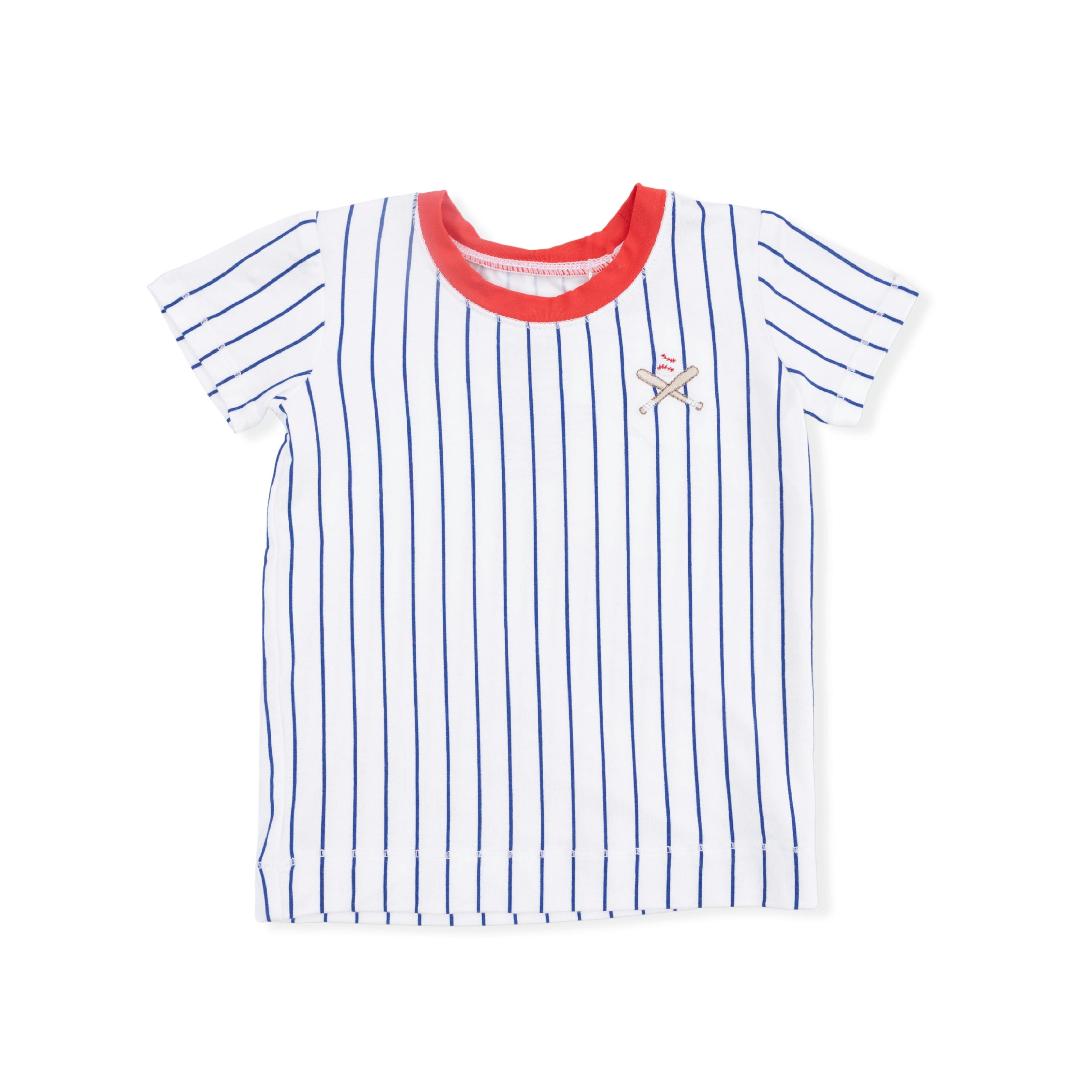 Baseball Stripe - Loungewear Short Set