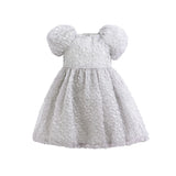 Gray Textured Empire Dress