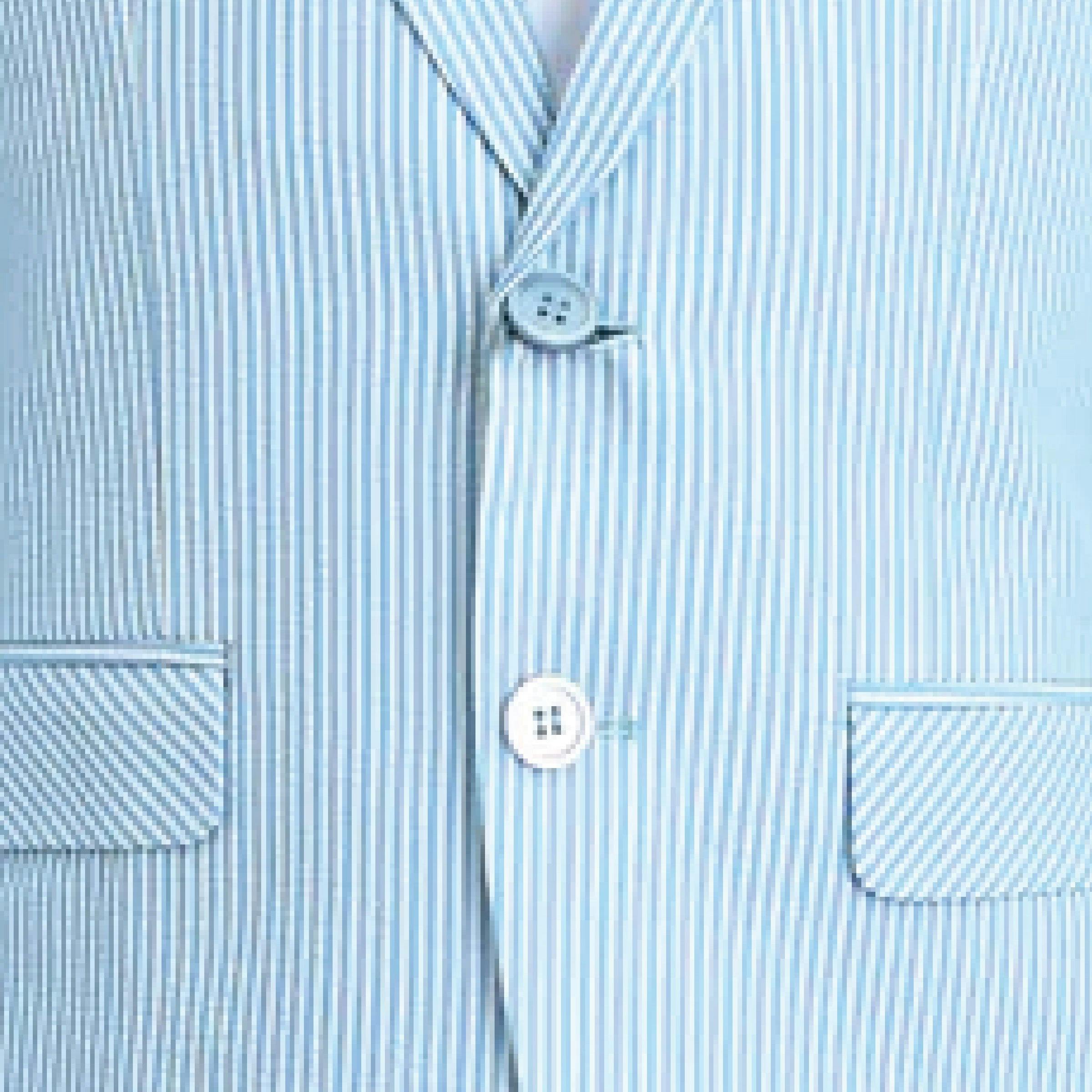 Light Blue Striped Suit Set
