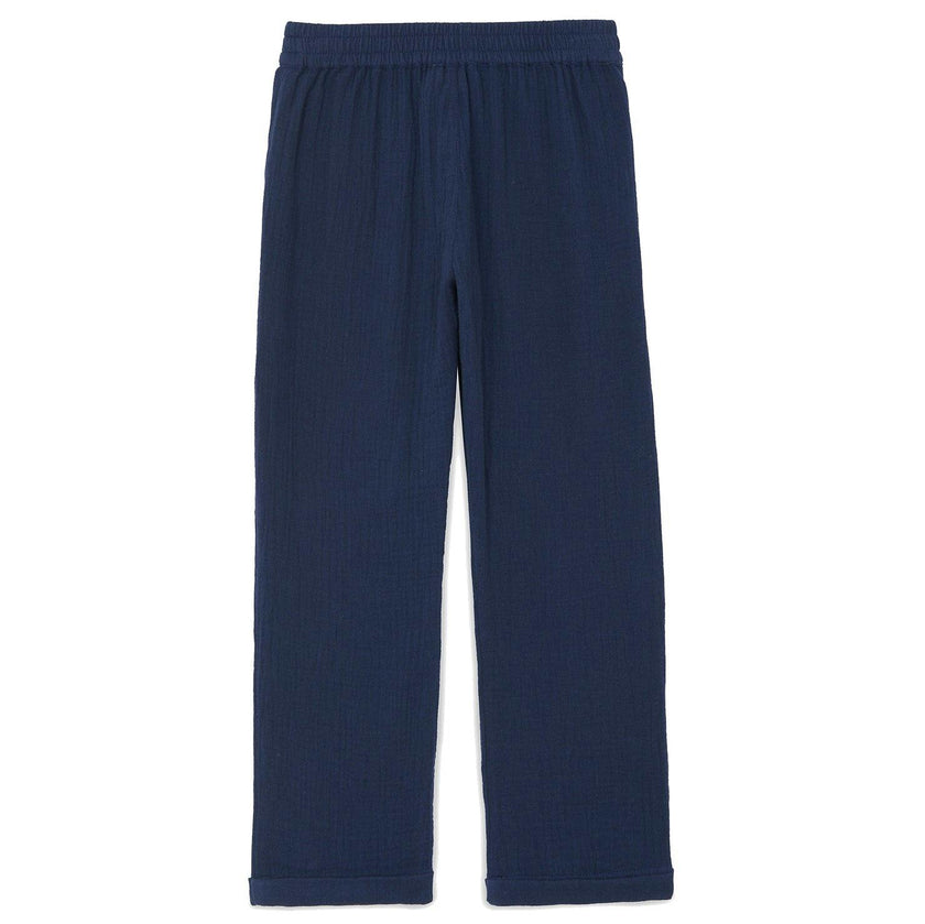 TARTINE ET CHOCOLAT Gauze Cotton Pants - Marine