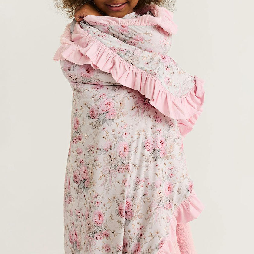 Roberta Ruffled Luxe Plush Patoo® Blanket
