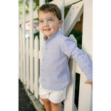 Arthur Long Sleeve Shirt - Navy Seersucker