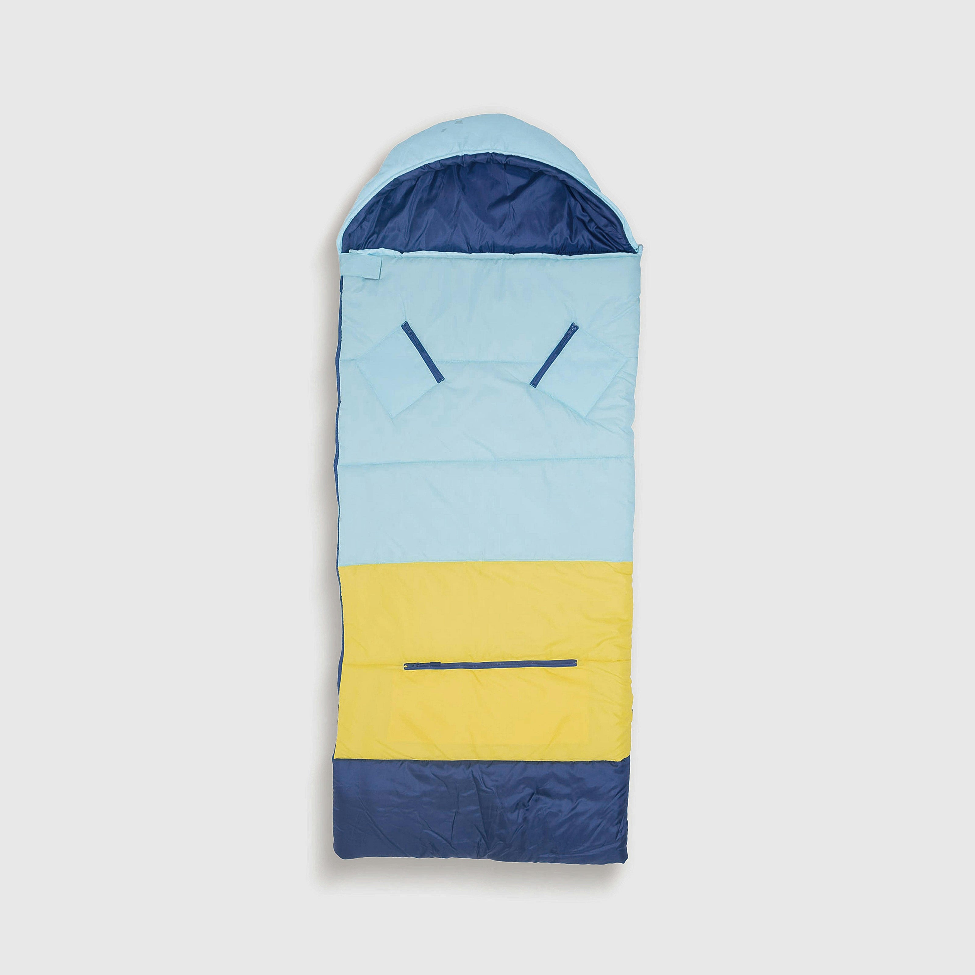 Sleep-N-Pack™ – Big Kid Size | Color Block Cali Teal, Buttercup Yellow & Navy Blue