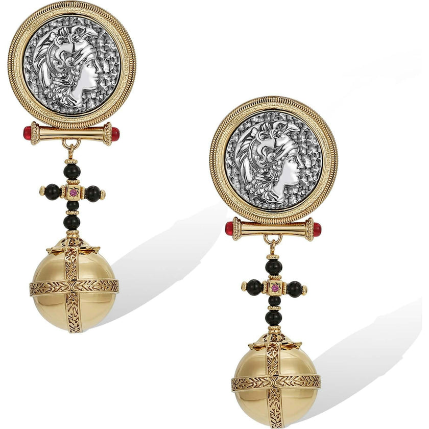 Globus Cruciger Coin Earrings
