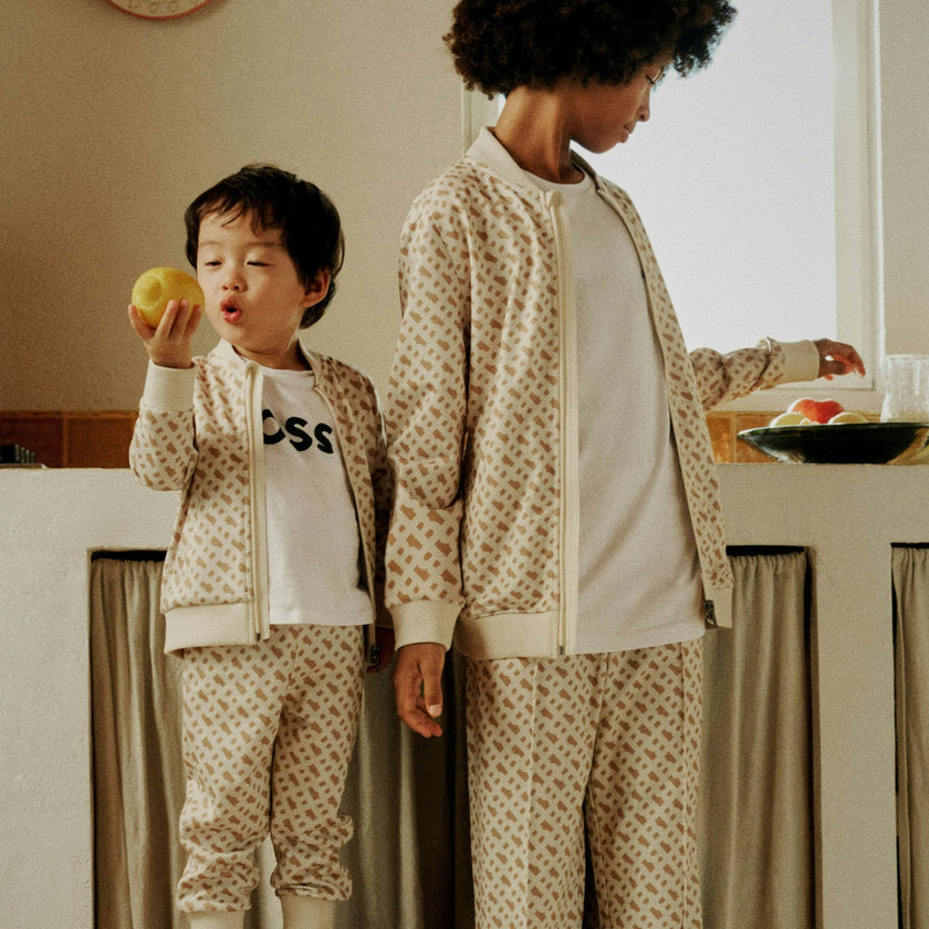 Sand Cardigan Patterned Pants Set