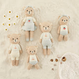 Arthur the bear with sailboat Natural & Light blue - 11"