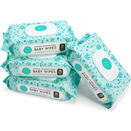 Natural Bamboo Baby Wipes, White