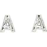 Monogram Studs in Silver