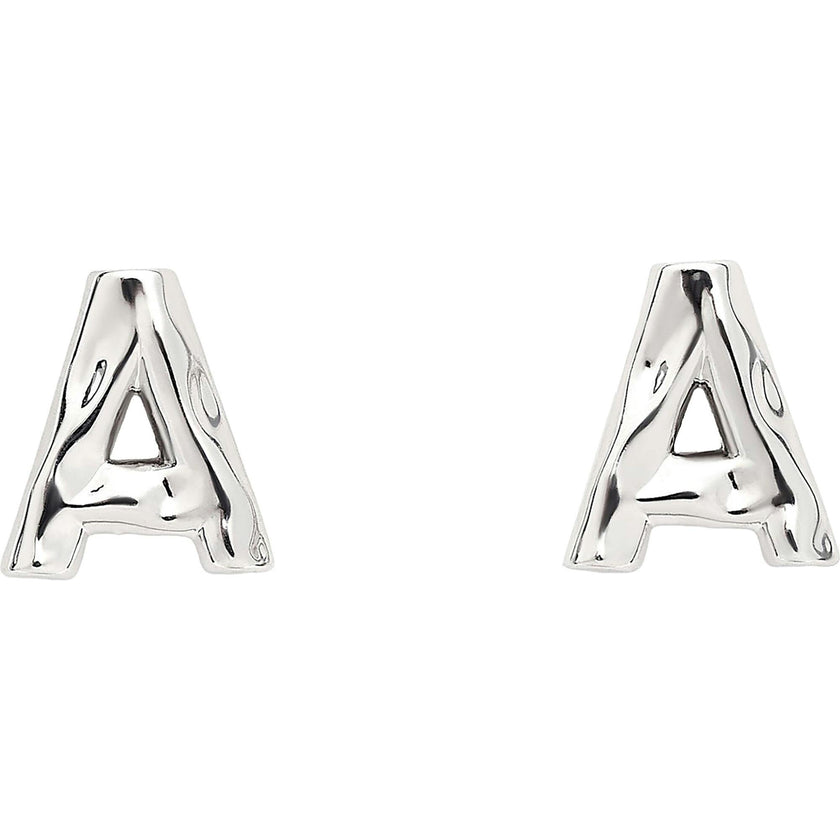 Monogram Studs in Silver