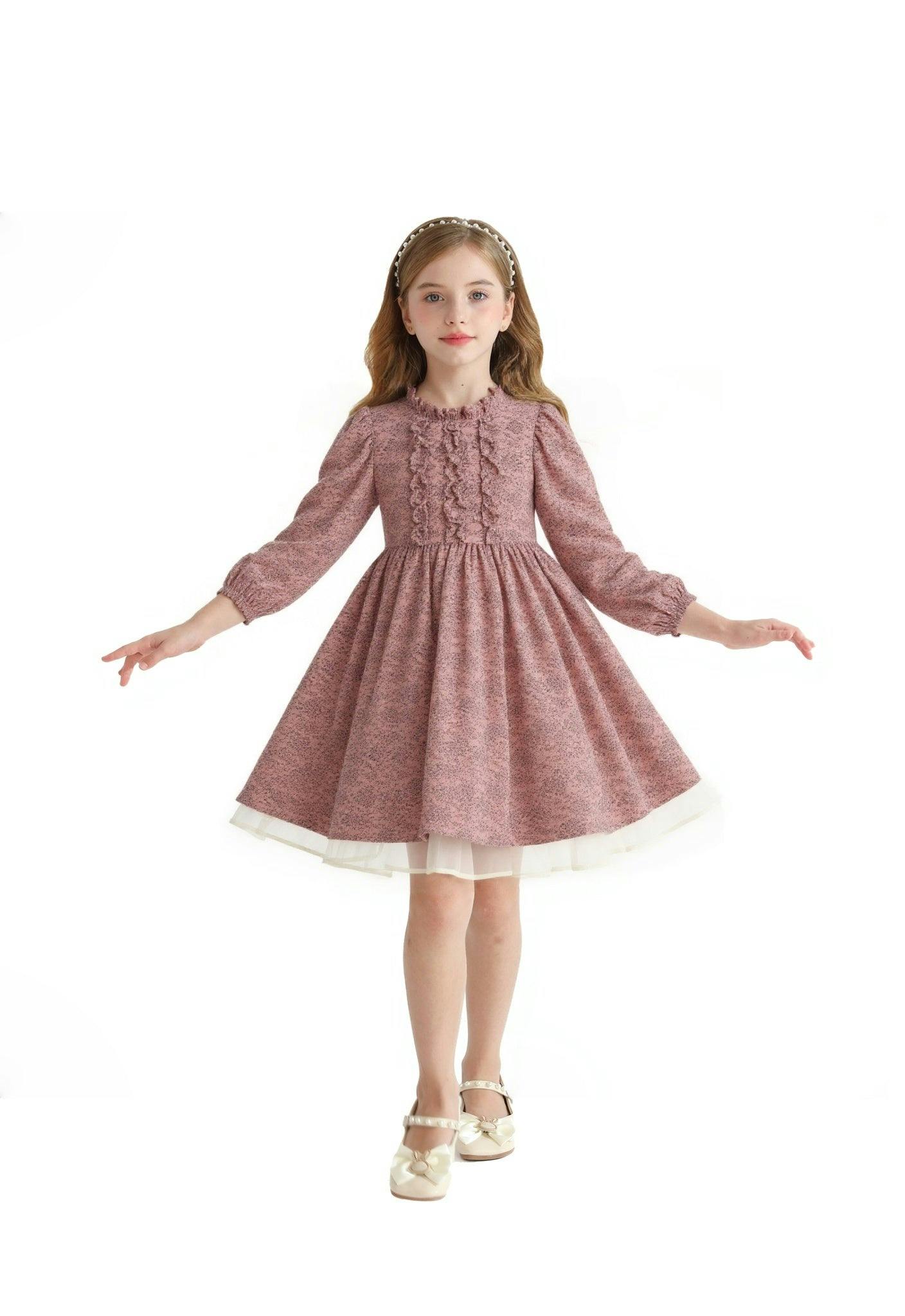 Pink Floral Layered Dress