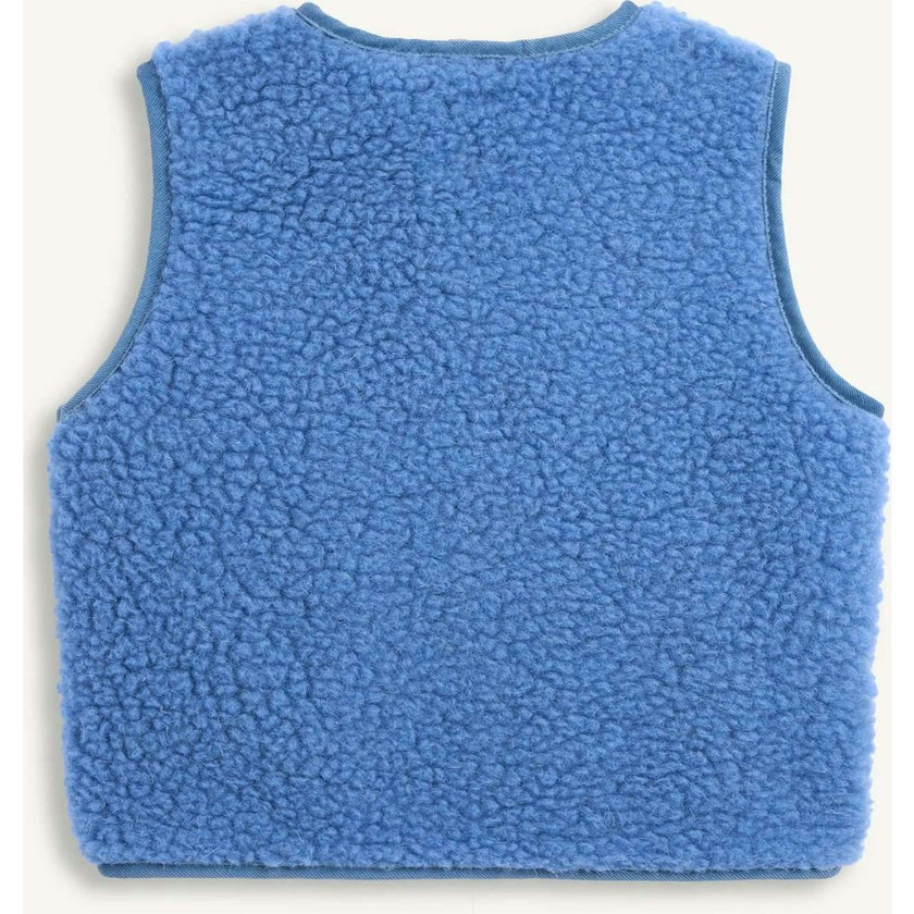 children's merino wool vest - ice blue