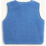 children's merino wool vest - ice blue