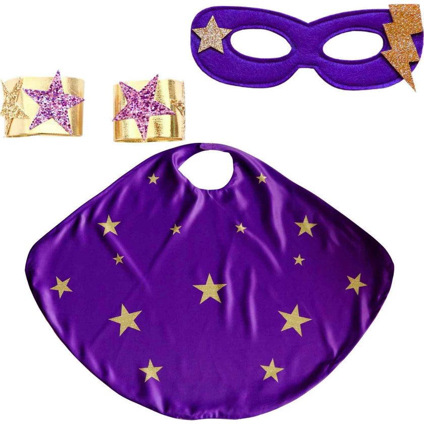 Superhero Star Power Cape Set, Purple
