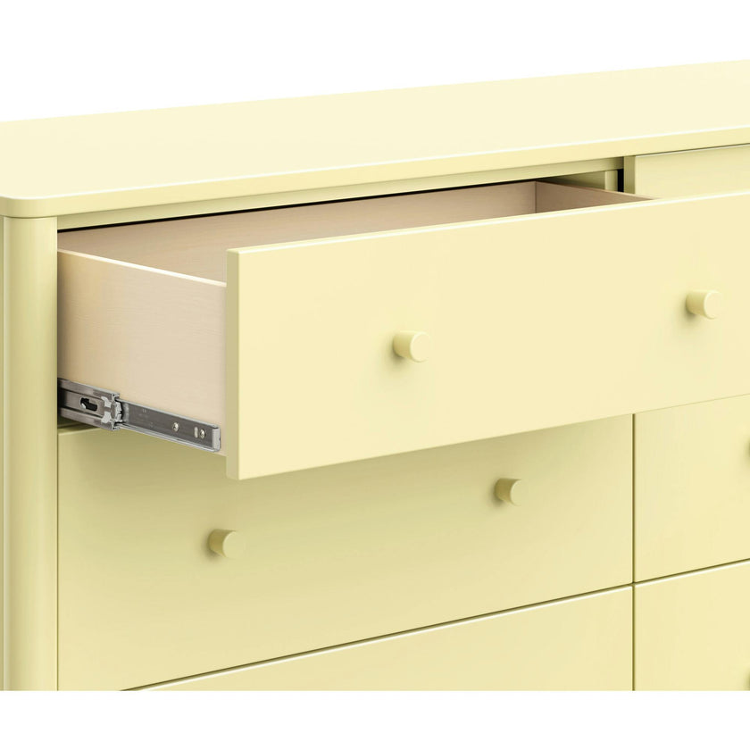 Swell 6-Drawer Assembled Dresser in Pale Yellow